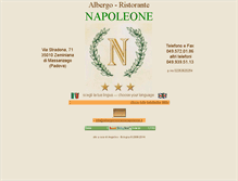 Tablet Screenshot of albergoristorantenapoleone.it